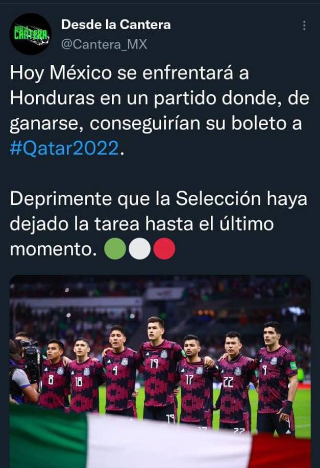 Algunos medios mexicanos señalaron como “deprimente” que su selección a estas alturas todavía no logre clasificar al Mundial de Qatar 2022.