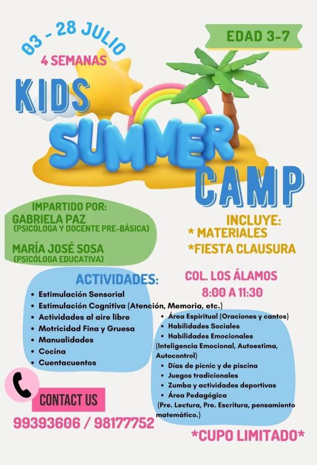 Este campamento les ayudará a desarrollar los sentidos y promover la exploración del entorno. También fortalecerá sus habilidades de organización, además, les brindará la oportunidad de practicar la reflexión y autodisciplina, así como mejorar en habilidades matemáticas y medición. Durante el campamento, también desarrollarán paciencia y concentración.