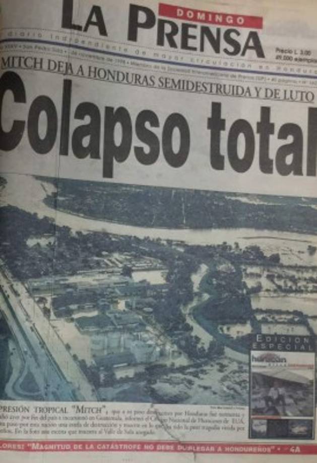 Diario LA PRENSA ofreció una cobertura completa del paso del huracán Mitch por Honduras.