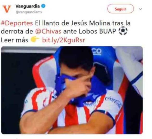 El gol de Chirinos provocó la derrota de las Chivas y hasta el llanto del jugador mexicano Jesús Molina.