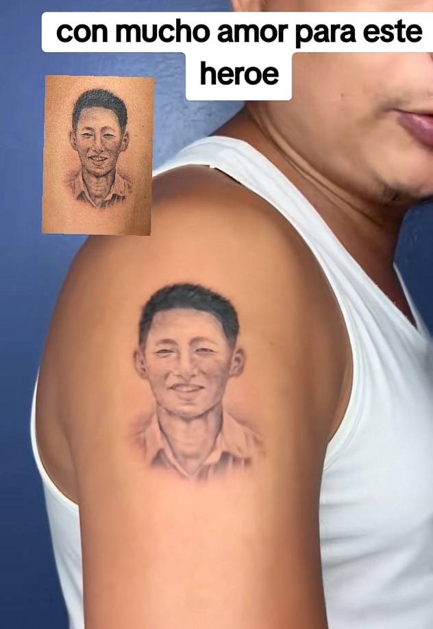 Agregó que aunque no pueda aportar a la campaña de Shin Fujiyama, con esto le muestra su cariño con su tatuaje en su brazo izquierdo.