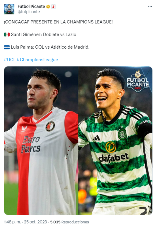 Fútbol Picante destacó los goleadores de Concacaf en Champions: Santiago Giménez y Luis Palma.