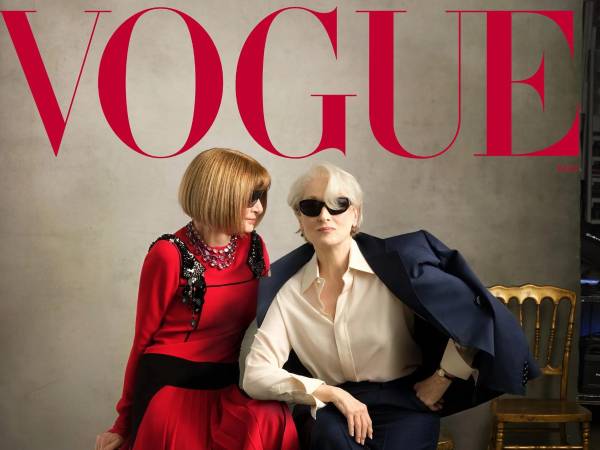 Anna Wintour y Meryl Streep en la portada de Vogue, del mes de mayo.