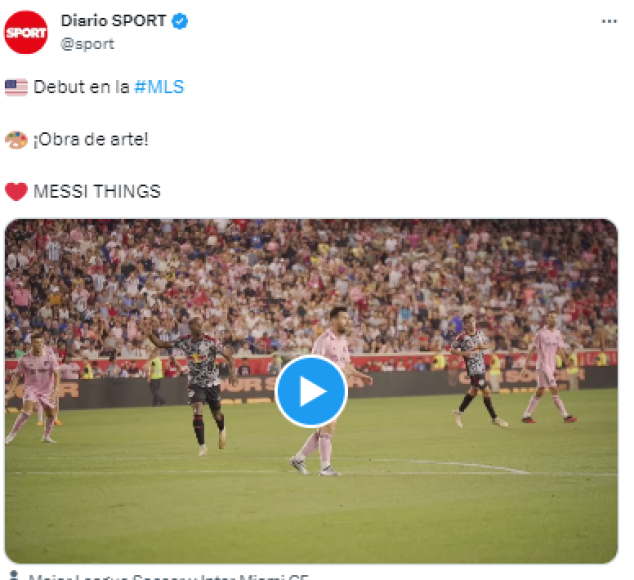 Diario Sport de España: “¡Obra de arte! MESSI THINGS”.
