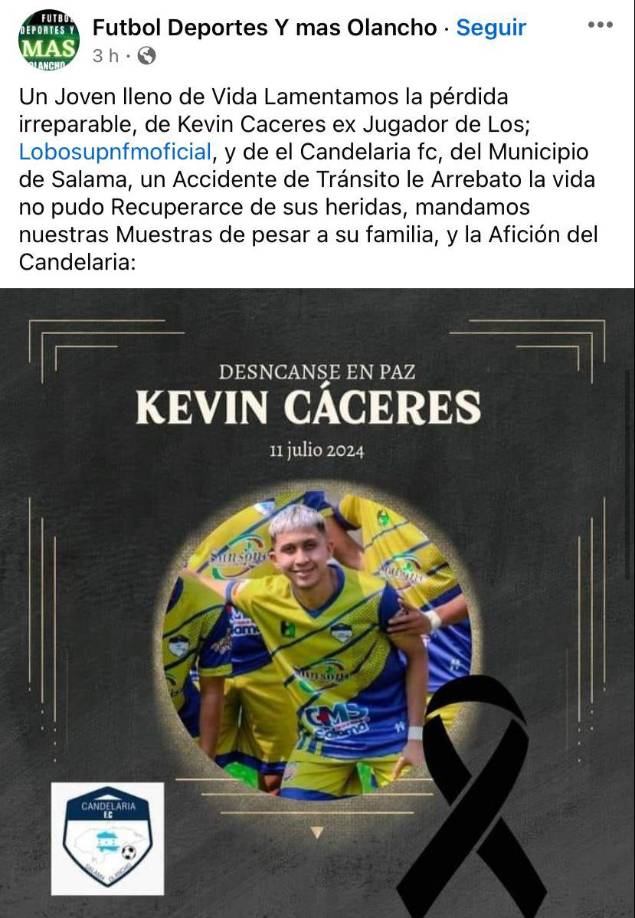 ¿Quién era Kevin Cáceres? Consternación tras muerte de futbolista hondureño