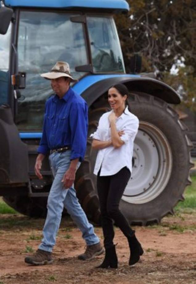 Harry y Meghan también convivieron con los granjeros de la zona.