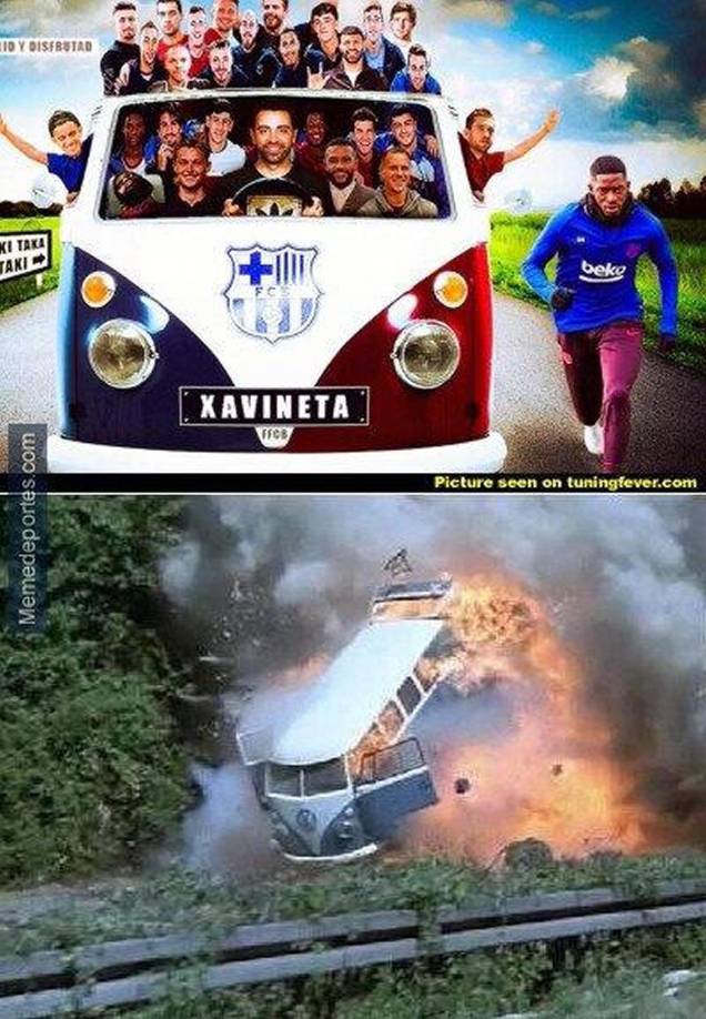 ¡Otra vez se estrelló la ‘Xavineta‘! Los memes de la derrota del Barça contra Cádiz en la Liga Española