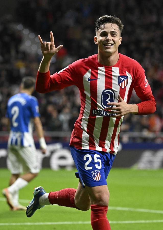 Rodrigo Riquelme marcó el primer gol del Atlético de Madrid en el partido contra el Deportivo Alavés por la Liga Española.