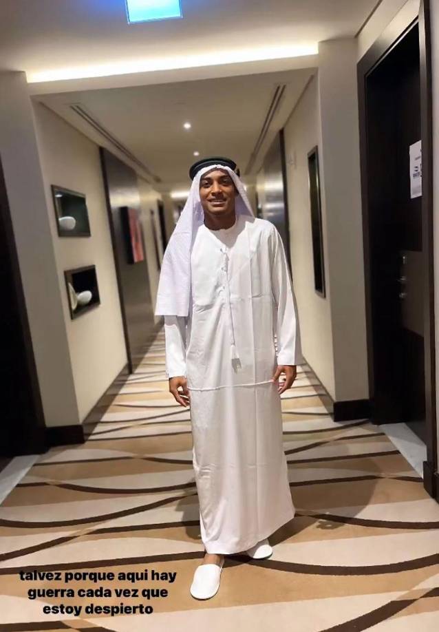 Joseph Rosales, el único legionario en esta Selección de Honduras, también se vistió como árabe.