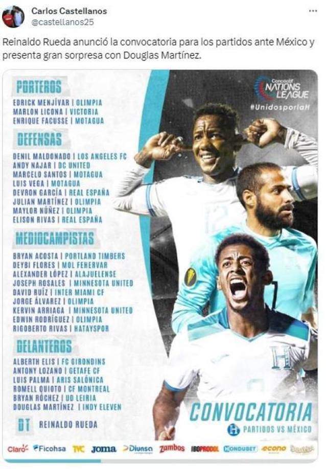 Para Carlos Castellanos, periodista de Diario DIEZ, la gran sorpresa es Douglas Martínez.