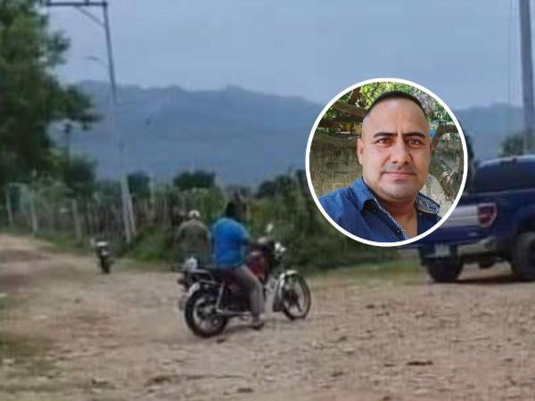 Escena en donde fue asesinado Fredy Murcia en Azacualpa, Santa Bárbara.