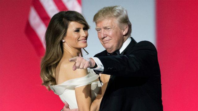 Trump y Melania durante la investidura del exmandatario en enero de 2016.