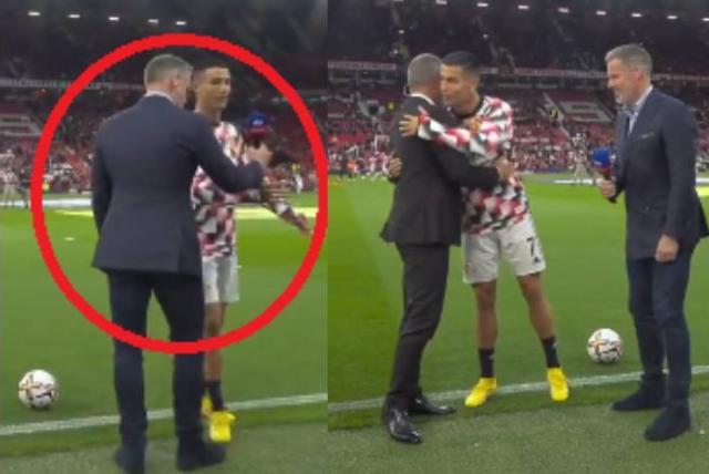 Jamie Carragher, leyenda del Liverpool, fue ignorado en plena transmisión de TV por Cristiano Ronaldo.