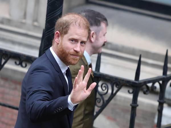 El príncipe Harry, a su llegada al tribunal de Londres, este 19 de enero.