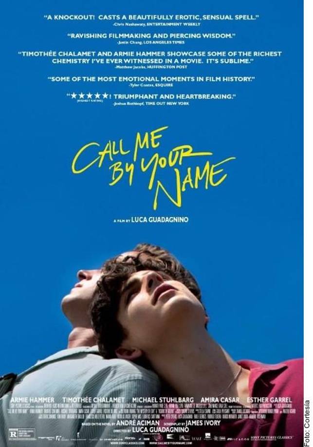 LLÁMAME POR TU NOMBRE (Call me by your nace)Plataformas: Prime Video, Paramount+ y Star+Año 2017Duración: 2 hrs 12 minTimothée Chalamet fue nominado al Óscar de Mejor Actor por su papel de Elio, un joven que se enamora de un maestro que trabaja con su padre. La cinta ganó la estatuilla de Guion Adaptado.