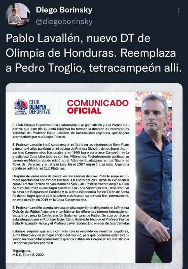 Muchos periodistas han recordado la exitosa etapa de Pedro Troglio al frente del Olimpia.