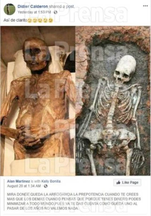 Este fue el mensaje que Didier publicó en su Facebook. Cabe mencionar que él no escribió el pie de foto de las imágenes, pero sí las compartió con el texto 'Así de clarito'.