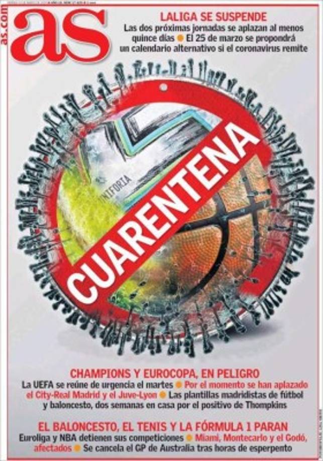 Diario As - 'Cuarentena'.