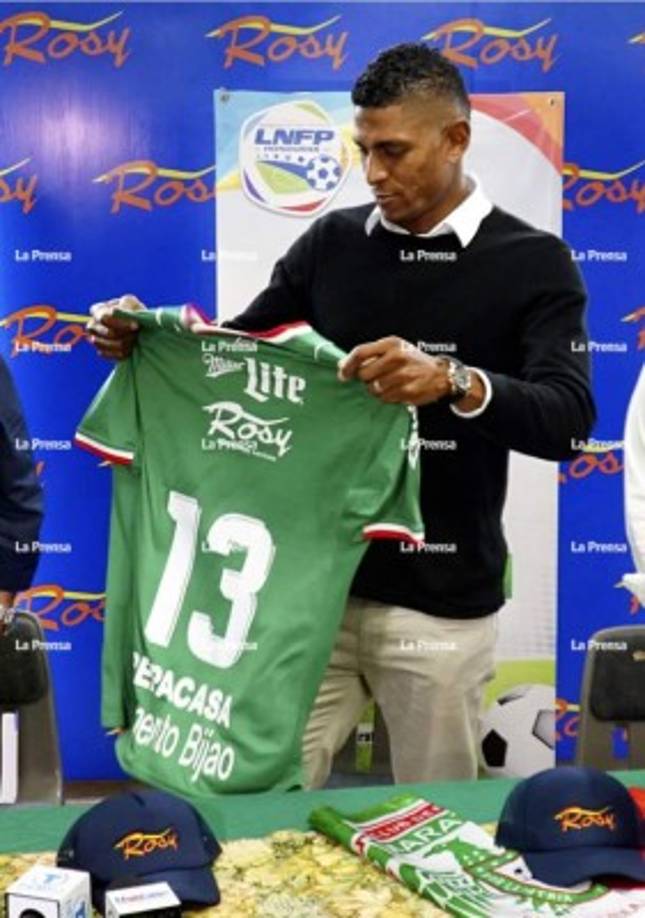 Costly se mostró ilusionado en su presentación como nuevo jugador del Marathón.