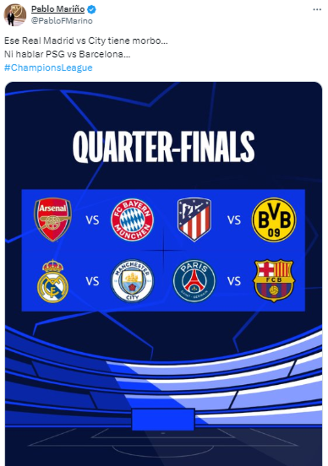 Pablo Mariño, comentarista de Apple TV: “Ese Real Madrid vs City tiene morbo...Ni hablar PSG vs Barcelona...”