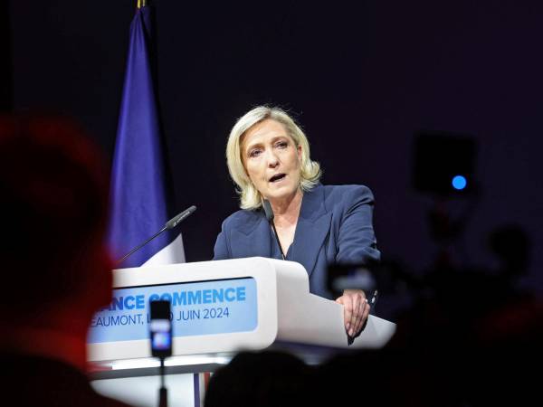 El partido ultraderechista Agrupación Nacional (RN) de Marine Le Pen logró más del 34% de votos en las legislativas francesas.