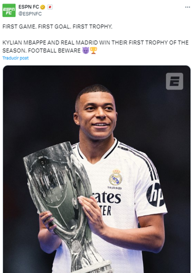 Revuelo en redes sociales por Mbappé con el Real Madrid. 