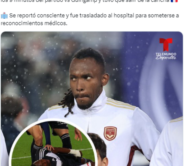 Telemundo Deportes le deseó una “pronta recuperación” al legionario.