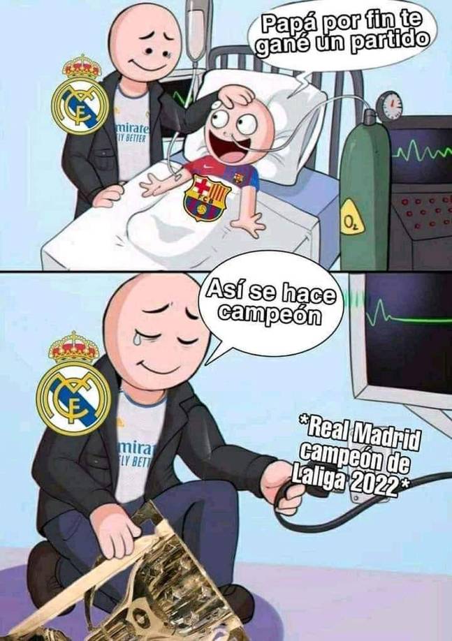 Los memes se burlan del Barça tras coronarse el Real Madrid campeón de la Liga Española