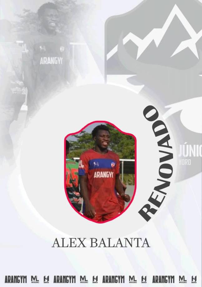 Alex Balanta renovó con el Atlético Júnior de El Negrito, Yoro.