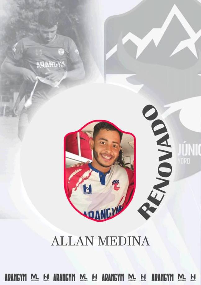 Asimismo, fue renovado Allan Medina con el club de El Negrito, Yoro.