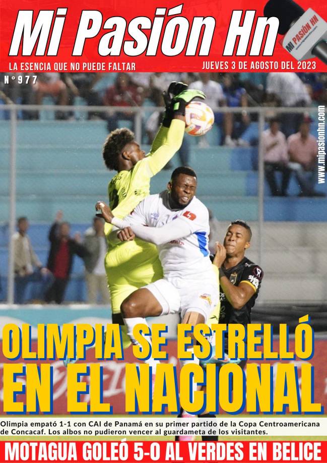 La portada de Mi Pasión HD: “Olimpia se estrelló en el Nacional”.