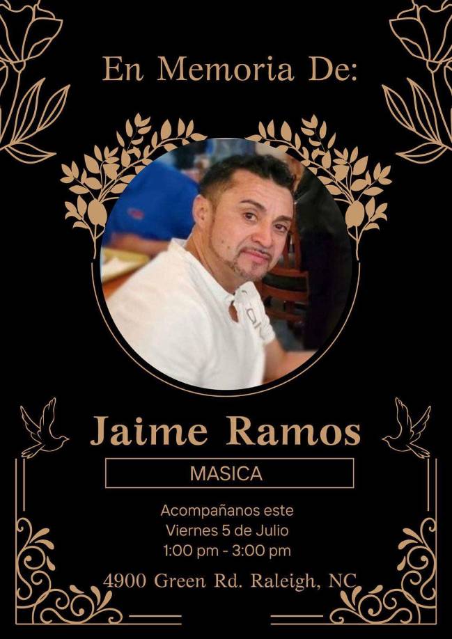 “Estoy creando esta cuenta de GoFundMe para ayudar con los costos del funeral y también para enviarlo a Honduras, donde le hubiera gustado ser enterrado junto a su padre”, dijo su hija Andre Ramos.