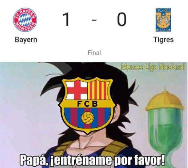 El Barcelona viendo que a Tigres no le metió 8 el Bayern.