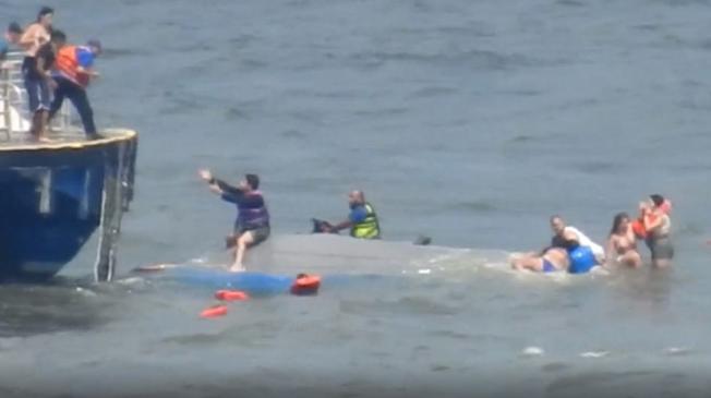 Mueren dos turistas colombianos en barco que volcó en el río Hudson en Nueva York