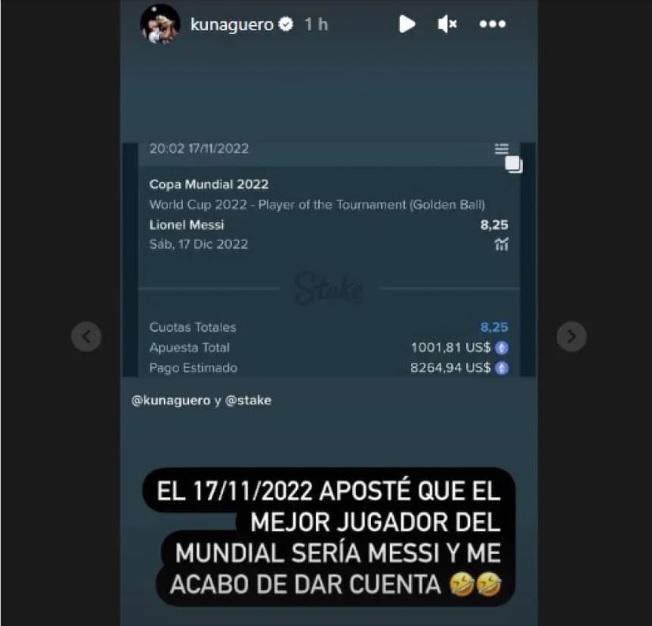 Post del Kun en su Instagram
