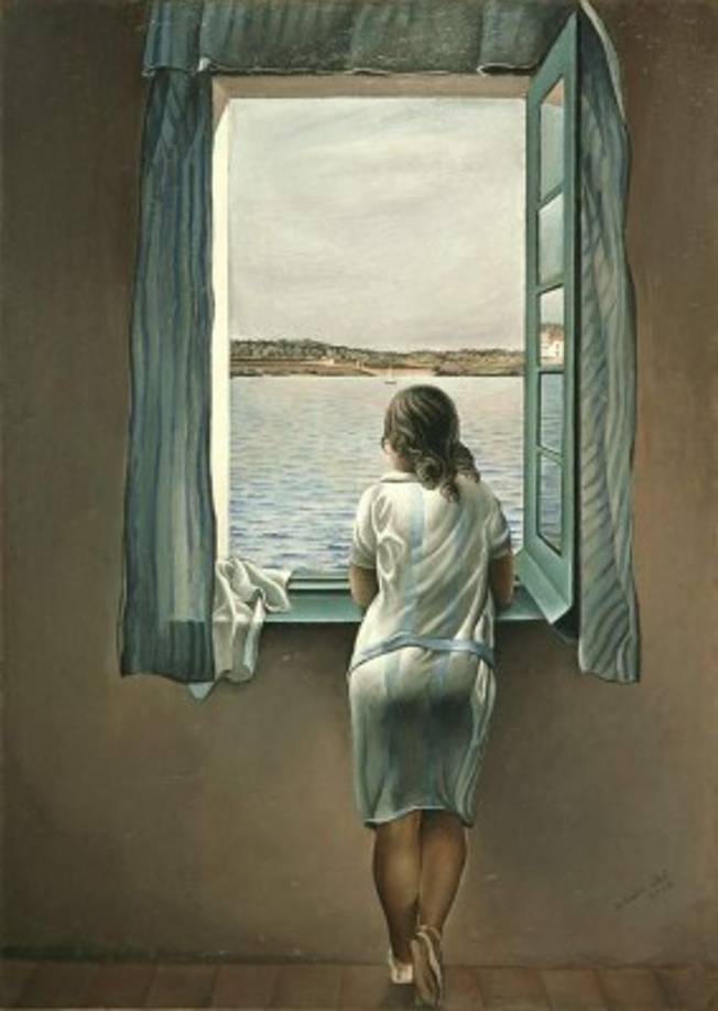 MUCHACHA EN LA VENTANA (1925)<br/>Este puede ser considerado uno de los cuadros más 'normales' del artista.
