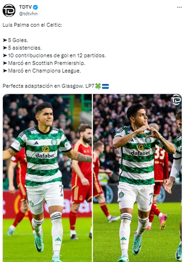 Luis Palma se exhibe con Celtic, festejos y así reaccionó tras ser ‘MVP’