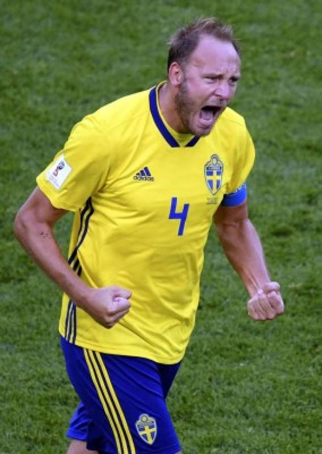 Defensa Andreas Granqvist (Suecia). Foto AFP