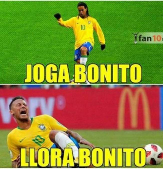 Neymar también es protagonista con los memes debido a sus piscinazos.