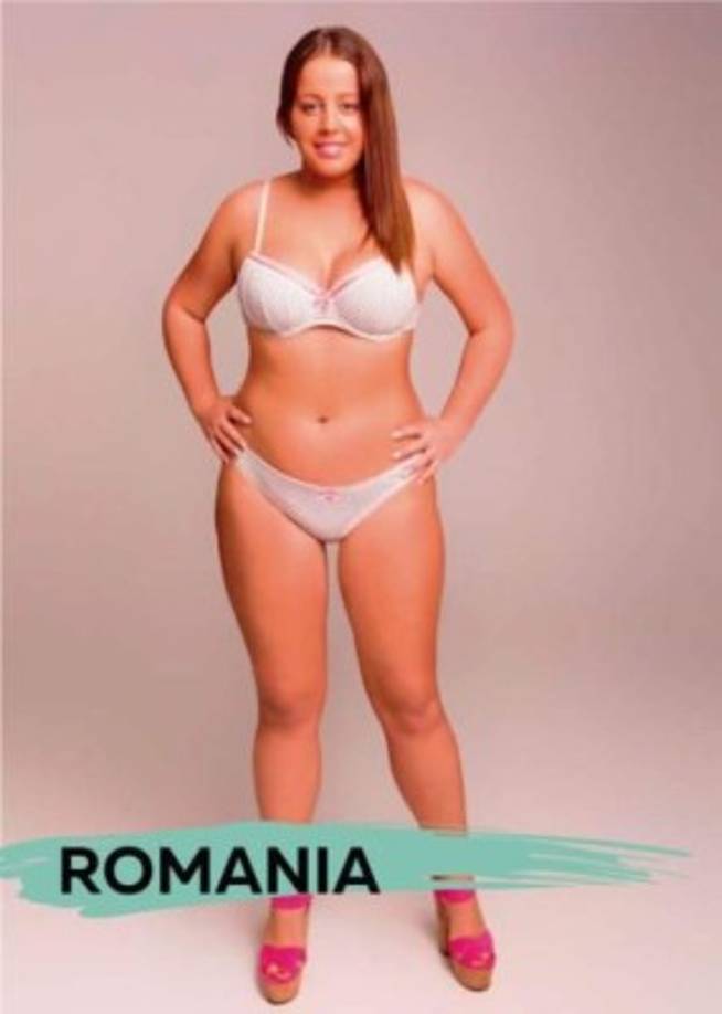 La 'mujer ideal' en Rumania. Foto: Estudio Online Superdrug