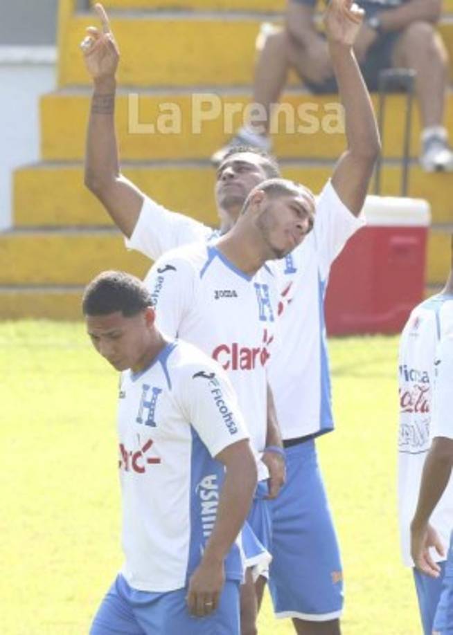 Carlo Costly durante el entrenamiento. FOTO Delmer Martínez.