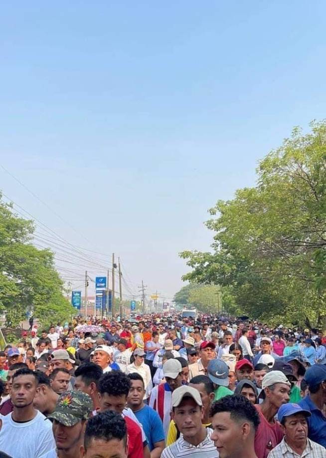 Más de 5,000 personas participaron en la marcha de este día en Choluteca. 