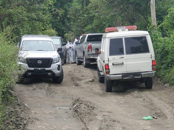 Escena donde fue encontrada muerta la joven Jazmín Cruz, en Choloma, Cortés.