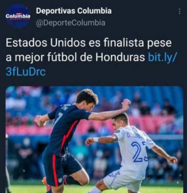 En Costa Rica algunos medios señalaron que Honduras fue mejor que la selección de Estados Unidos.