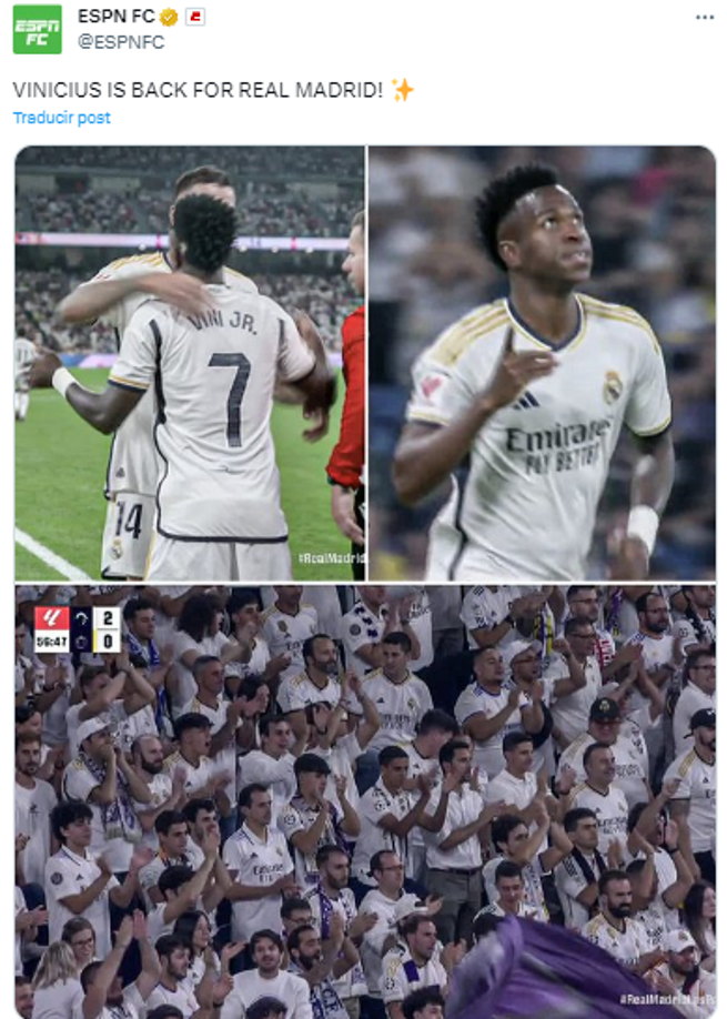 Fue recibido en pie por los 65.017 seguidores del Real Madrid que acudieron al Bernabéu a una hora poco habitual, a las 19.00. 