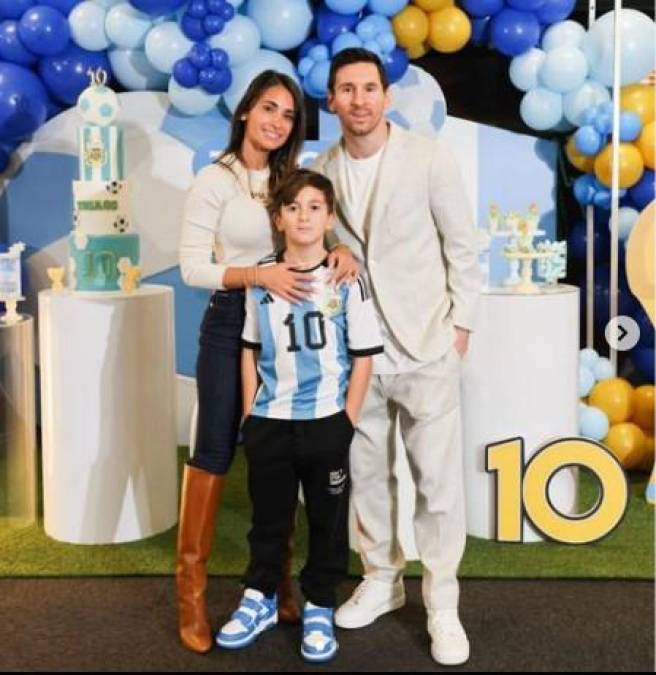 Recientemente la familia Messi-Roccuzzo estuvo celebrando el décimo cumpleaños de Thiago, quien es el hijo mayor del crack argentino.