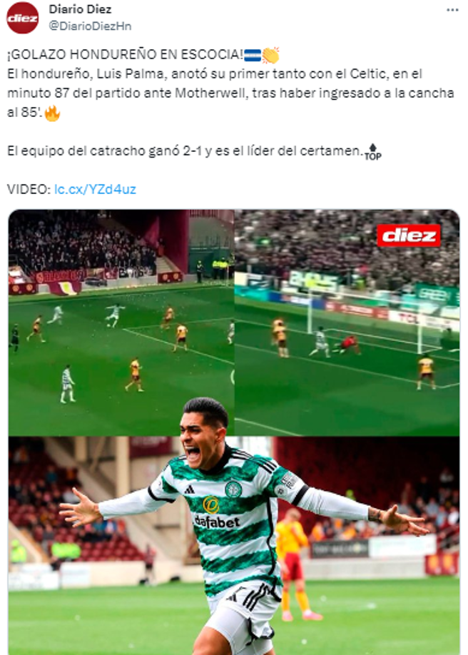 Otra de las reacciones en redes sociales tras su golazo.