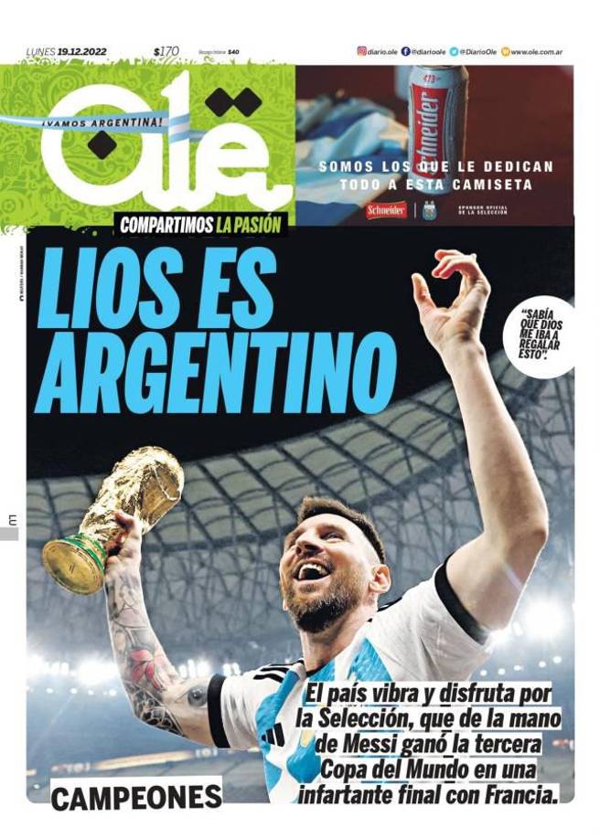El Diario Olé de Argentina.