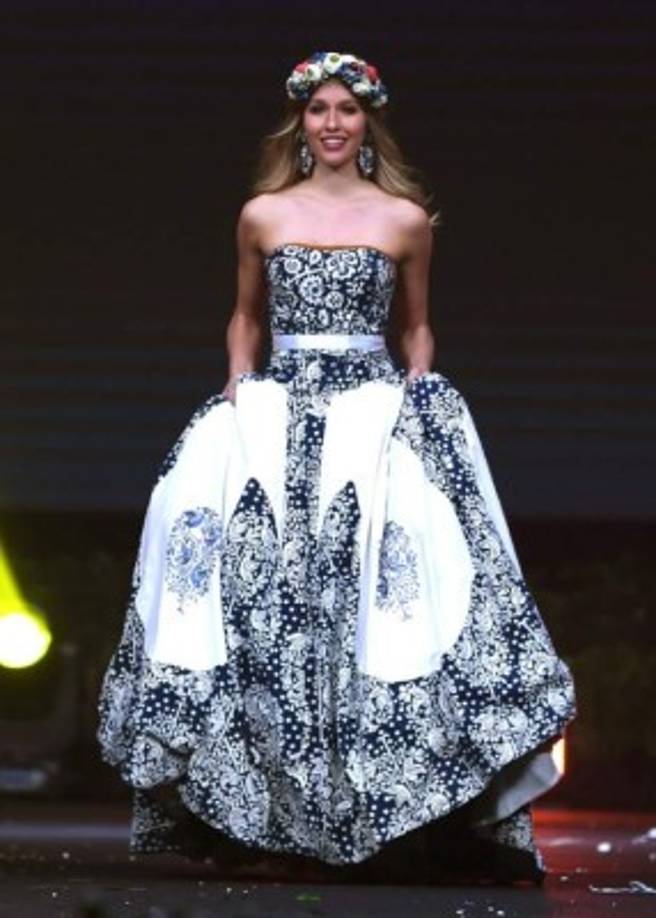 Barbora Hanova of Slovakia poses on stage during the 2018 Miss Universe national costume presentation in Chonburi province on December 10, 2018. (Photo by Lillian SUWANRUMPHA / AFP) / The erroneous mention[s] appearing in the metadata of this photo by Lillian SUWANRUMPHA has been modified in AFP systems in the following manner: [Barbora Hanova of Slovakia] instead of [Kiara Ortega, Miss Puerto Rico 2018]. Please immediately remove the erroneous mention[s] from all your online services and delete it (them) from your servers. If you have been authorized by AFP to distribute it (them) to third parties, please ensure that the same actions are carried out by them. Failure to promptly comply with these instructions will entail liability on your part for any continued or post notification usage. Therefore we thank you very much for all your attention and prompt action. We are sorry for the inconvenience this notification may cause and remain at your disposal for any further information you may require. / /
