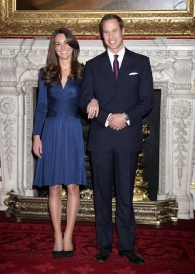 El anuncio del compromiso matrimonial entre William y Kate despertó gran ilusión en Londres.